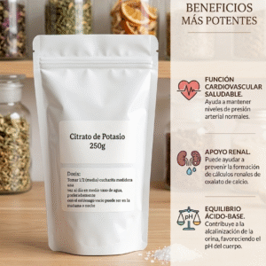 Citrato de Potasio en polvo 250gr