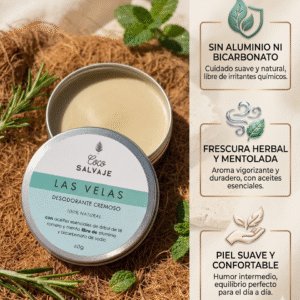 Desodorante natural Las Velas/ sin alumino/ coco salvaje 30gr