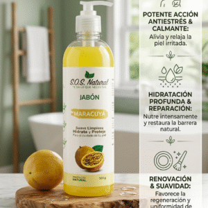 Jabón orgánico líquido natural de maracuyá 500ml