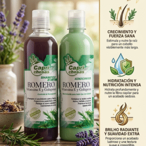 Kit duo (shampoo + acondicionador) Romero orgánico 500ml
