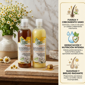 Kit dúo (Shampoo + acondicionador) manzanilla sin químicos / 500ml
