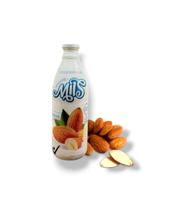 Leche de almendra probiótica  vegana