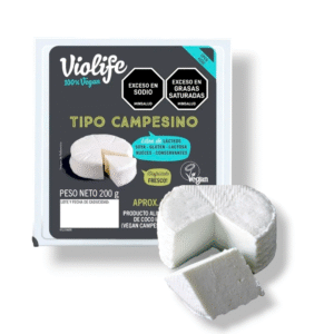 Queso vegano a base de coco estilo campesino redondo/200gr/violife