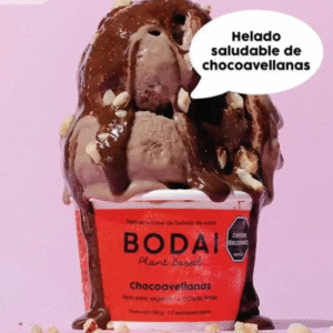 Helado vegano de chocoavellana/ vegano/ sin azúcar/ Bodai/ 80gr