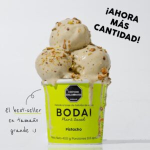 Helado vegano de pistachos, sin azúcar/ Bodai/ 400gr