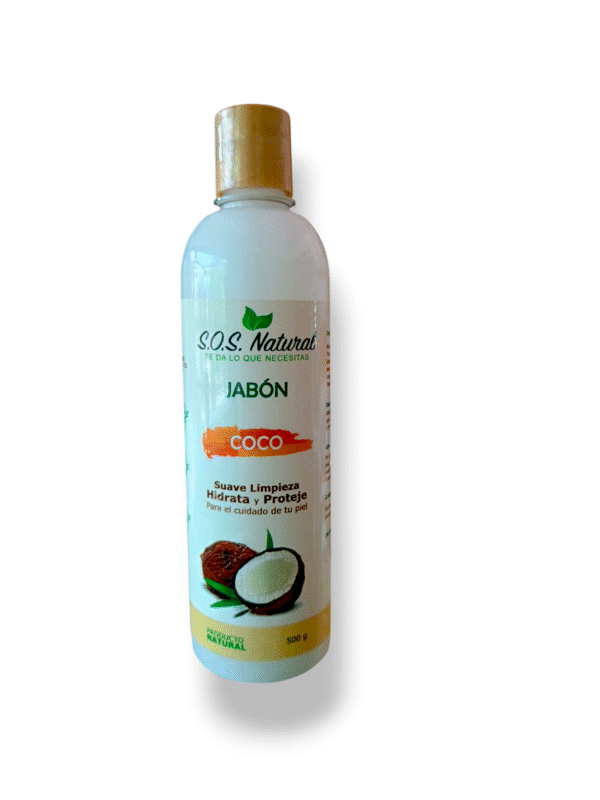 Jabón orgánico líquido natural de coco / 500ml