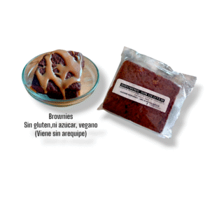 Brownies de almendra y arroz, sin gluten, veganos, sin azúcar