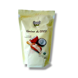 Harina de coco orgánica sin gluten, sin azúcar 500gr