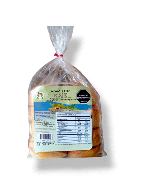 Mogollas de maíz 8und/ vegana, sin gluten y sin azúcar