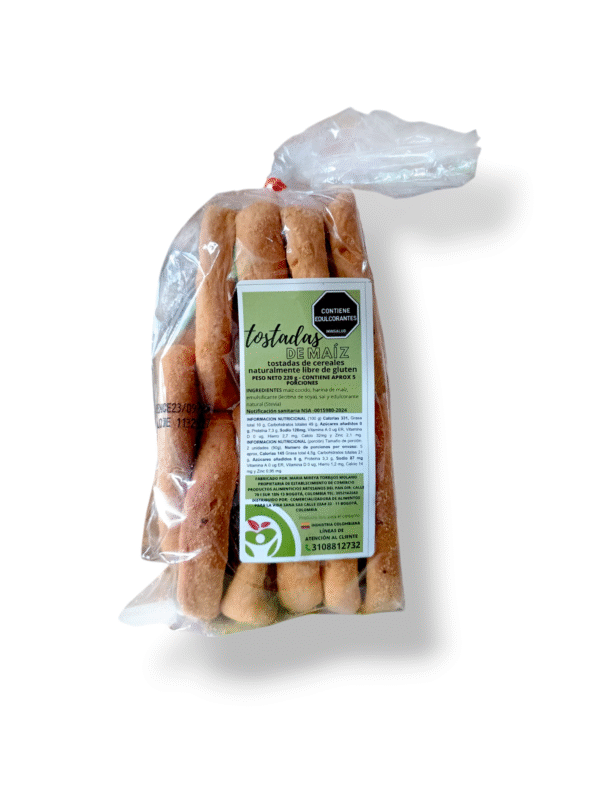 Tostadas de maíz 10und / veganas, sin gluten y sin azúcar x12und