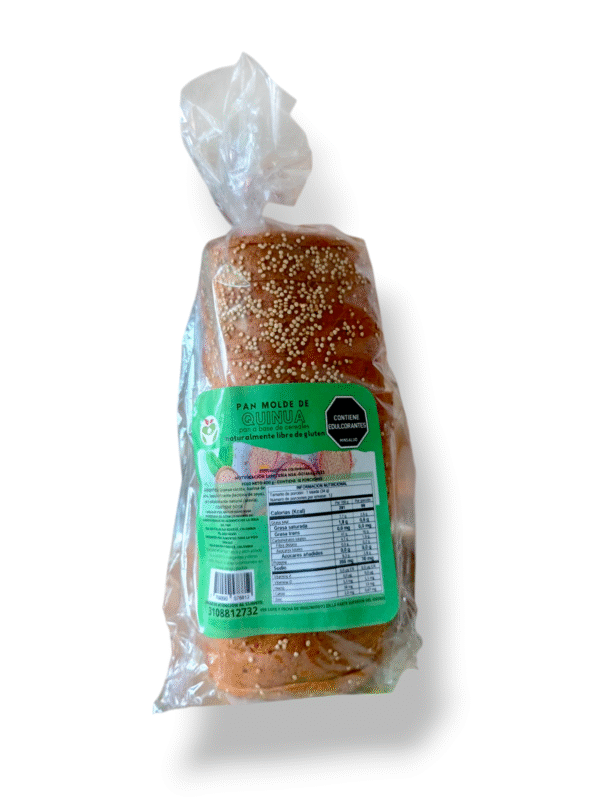 Pan tajado de quinua, sin gluten, vegano y sin azúcar
