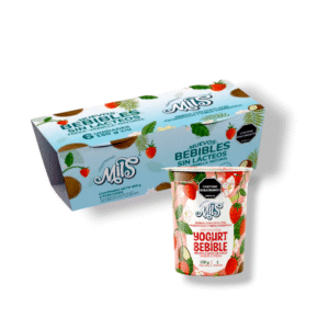 Six pack Yogurt vegano a base de coco sabor fresa, sin azúcar 150gr / Milsn