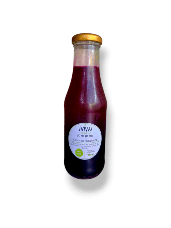 Kvass orgánico / Fermento de remolacha 250ml / bebida probiótica