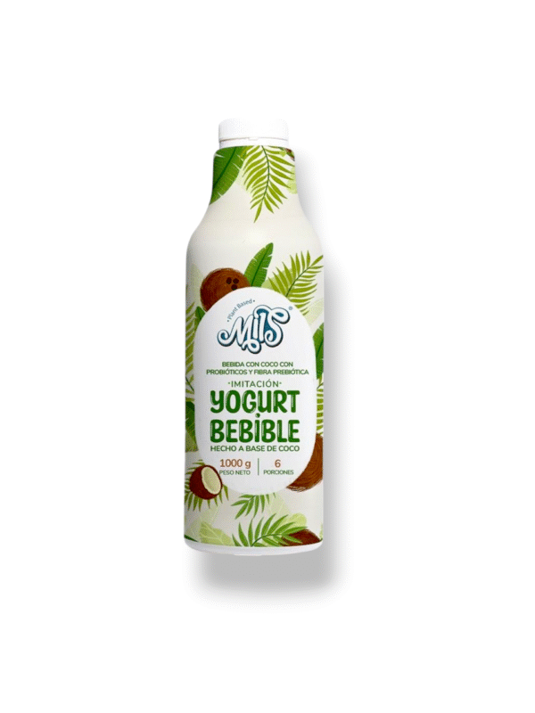 Yogurt vegano a base de coco con probióticos sin azúcar / litro