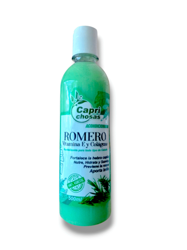 Acondicionador natural Romero, Vitamina E y Colágeno 500ml