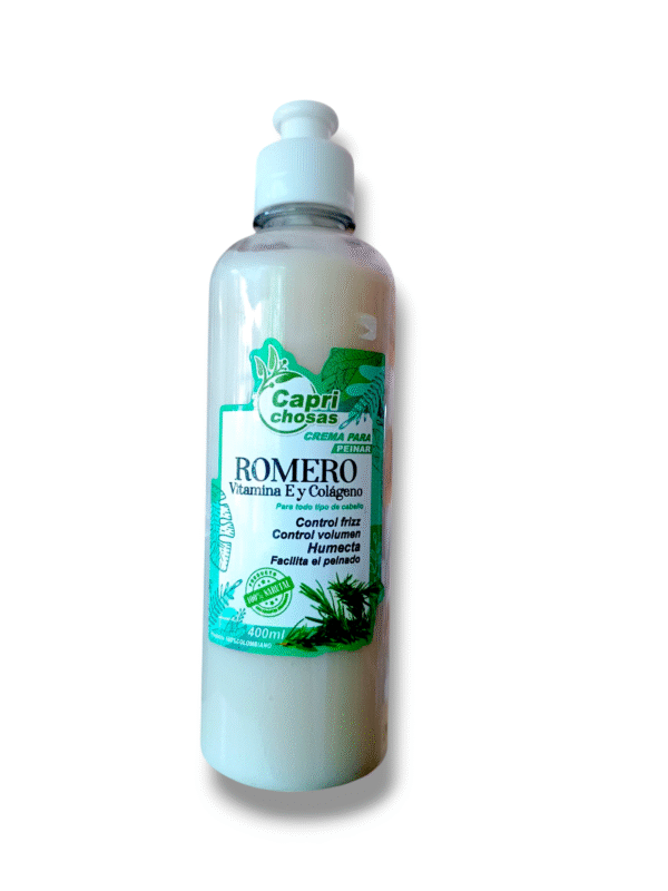 Crema para peinar natural Romero, Quina, Vitamina E y colágeno 400ml