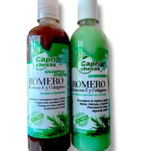 Combo Duo shampoo acondicionador Romero orgánico 500ml
