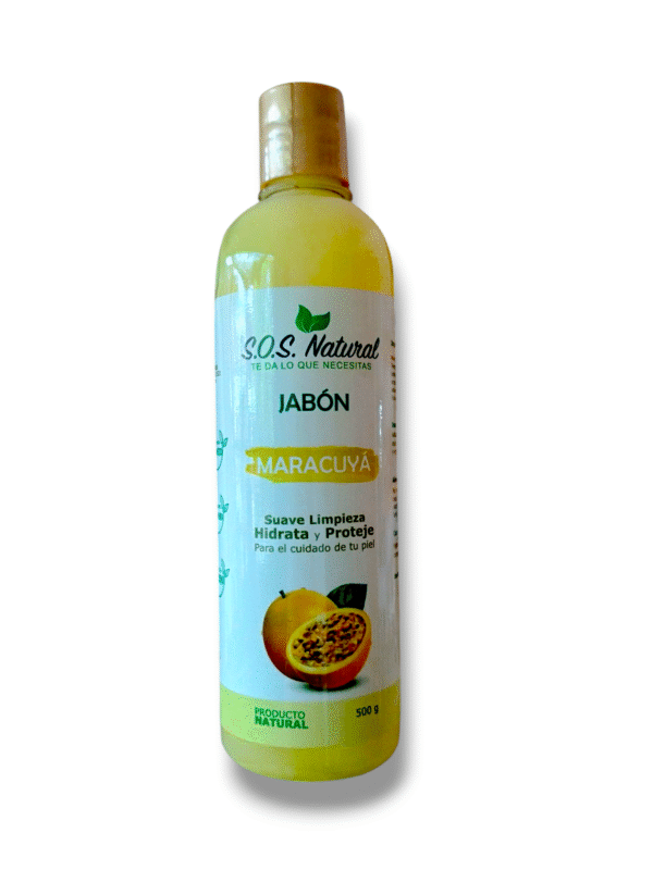 Jabón orgánico líquido natural de maracuyá 500ml