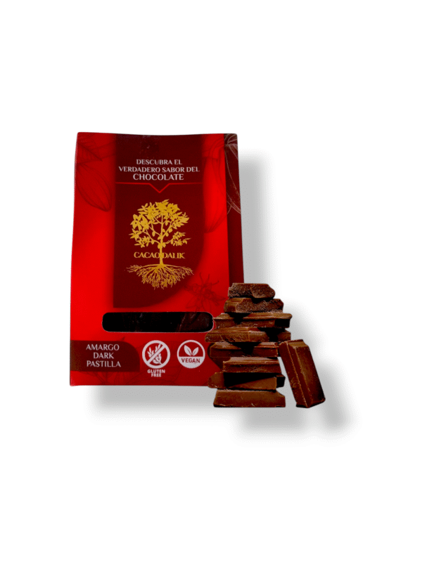 Cacao organico en pastilla, vegano y sin azúcar 125gr