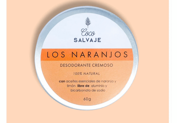 Desodorante natural Los Naranjos/ sin alumino/ coco salvaje / 60gr