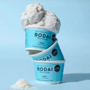 Helado vegano de coco, sin lácteos, sin azúcar/ Bodai/ 80gr