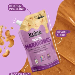 Base para untar 100% marañón y vegano, sin azúcar / 200g / Krima