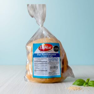 Pan hamburguesa, sin gluten, vegano con harina de arroz, sin azúcar/4 und / Damar,/ 292gr