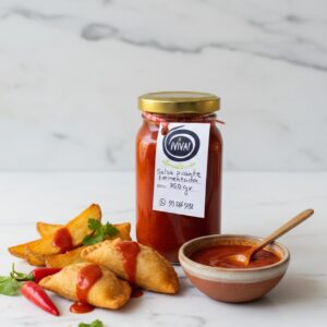 Salsa de pimientos orgánica un toque picante / 250gr /suave