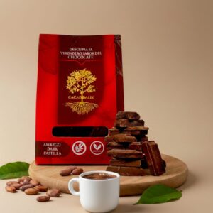 Cacao orgánico en pastilla, vegano y sin azúcar 250gr