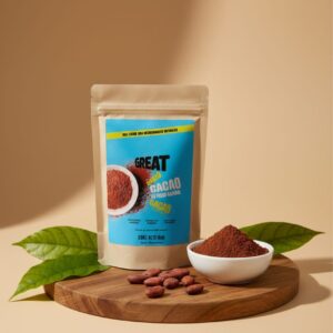 Cacao en polvo orgánico (instantáneo) sin azúcar, sin soja / 150gr / Great cacao