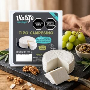 Queso vegano a base de coco estilo campesino redondo/200gr/violife