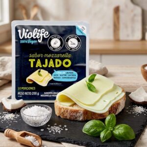 Queso tajado vegano estilo mozarella de coco / 218 gr