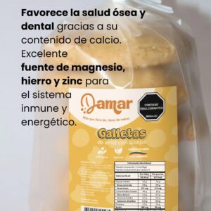 Galleta arroz con ajonjolí vegano, sin gluten, sin azúcar x6und / 200 gr