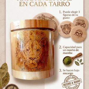 Tarro para guardar mambe/ Personalizado/ Medicina Ancestral