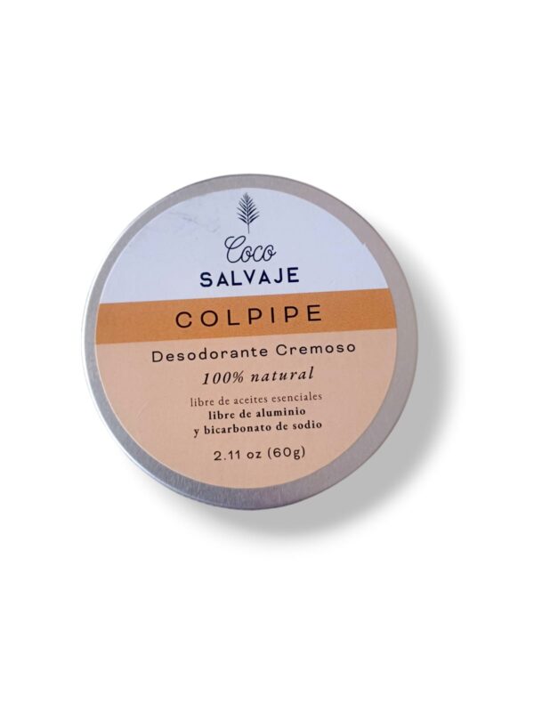 Desodorante Colpipe 60gr/Sin aluminio/Sin bicarbonato/ Coco Salvaje