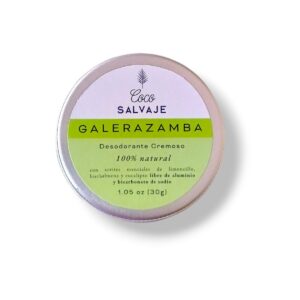 Desodorante Galerazamba 30gr/Sin aluminio/Sin bicarbonato/Coco Salvaje