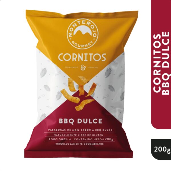 Cornitos de maíz natural sabor Bbq dulce 200g / Monterojo