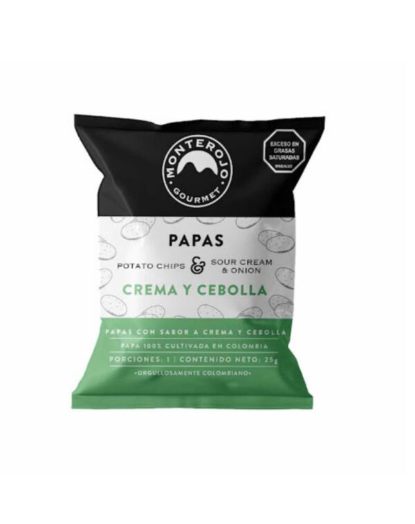 Papas naturales sabor crema cebolla 25g / Monterojo