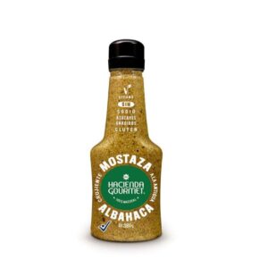 Mostaza natural con albahaca 380g / Hacienda Gourmet
