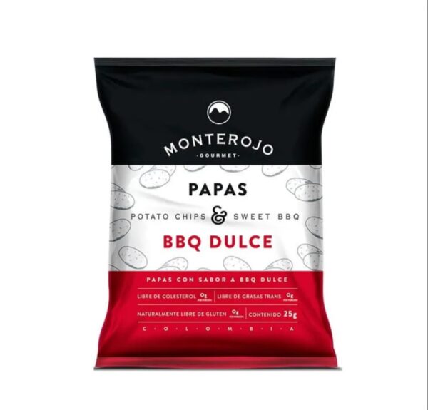 Papas naturales sabor Bbq dulce 25g / Monterojo