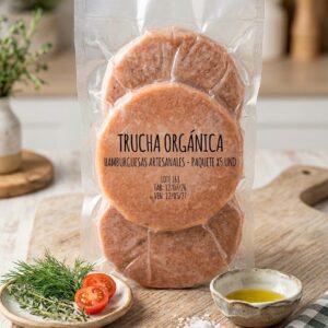 Carne de hamburguesa de Trucha orgánica - 5 und