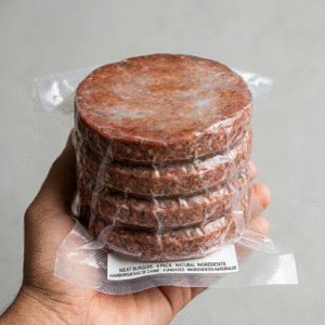 Carne de hamburguesa vegana de garbanzo/contiene gluten/sin soja (4und)